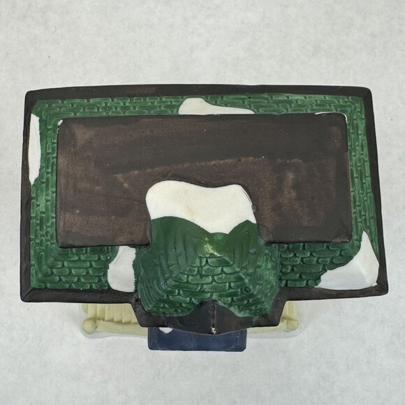 Vintage Holiday Expressions Illuminated Ceramic Schoolhouse Dual Stairs 7.5" - Picture 6 of 14